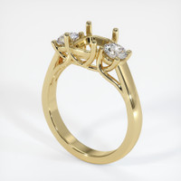 10K Yellow Gold Three Stone Ring Setting Video