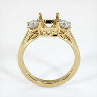 10K Yellow Gold Three Stone Ring Setting Image