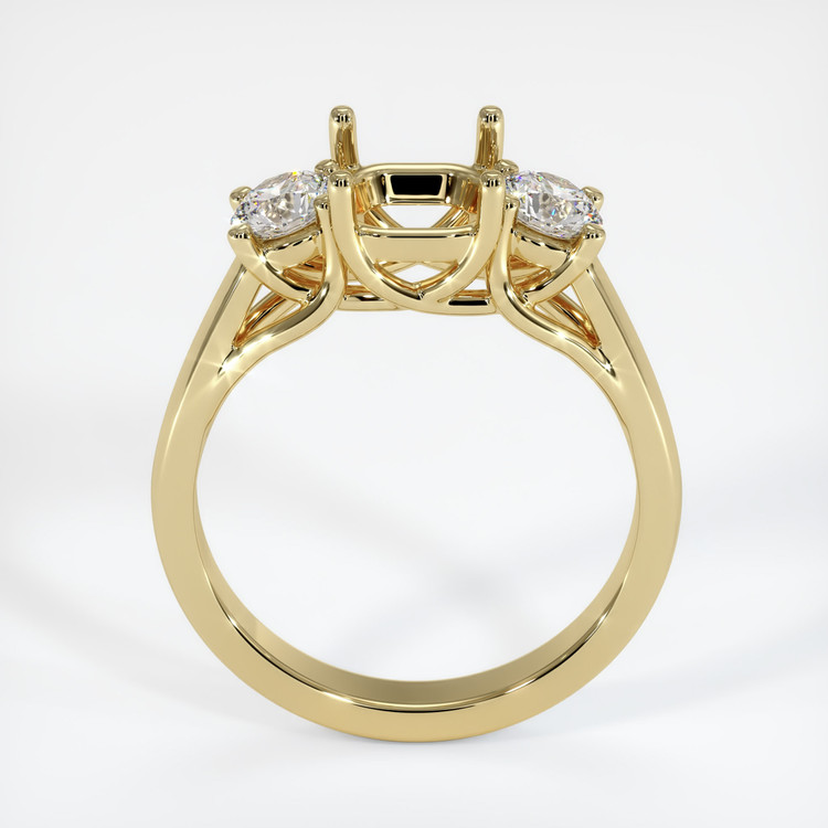 10K Yellow Gold Three Stone Ring Setting