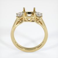 14K Yellow Gold Three Stone Ring Setting Image