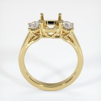 18K Yellow Gold Three Stone Ring Setting Image