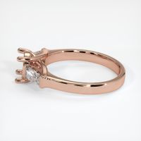 14K Rose Gold Three Stone Ring Setting Image
