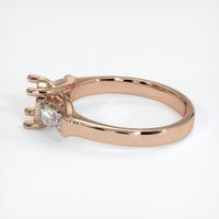 18K Rose Gold Three Stone Ring Setting Image
