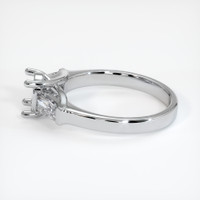 10K White Gold Three Stone Ring Setting Image