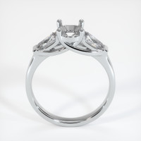 10K White Gold Three Stone Ring Setting Image