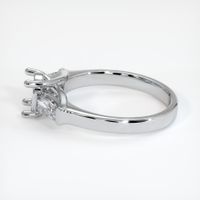 14K White Gold Three Stone Ring Setting Image