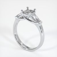 18K White Gold Three Stone Ring Setting Video