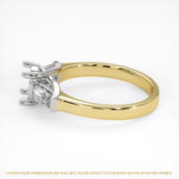 14K White & Yellow Three Stone Ring Setting Image