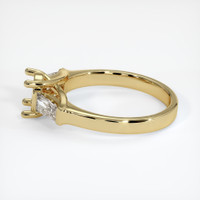 10K Yellow Gold Three Stone Ring Setting Image
