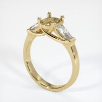 14K Yellow Gold Three Stone Ring Setting Video
