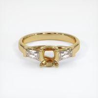 14K Yellow Gold Three Stone Ring Setting Image