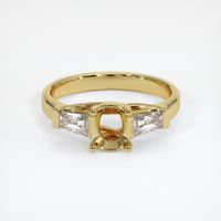 18K Yellow Gold Three Stone Ring Setting Image