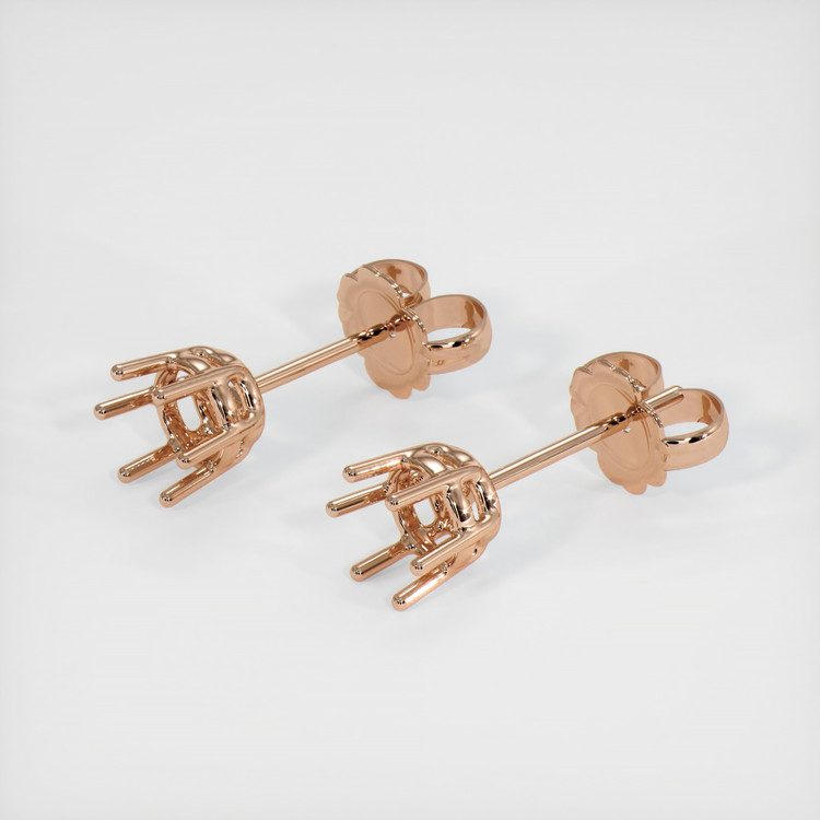 14K Rose Gold Studs Earring Setting