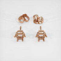 14K Rose Gold Studs Earring Setting Image