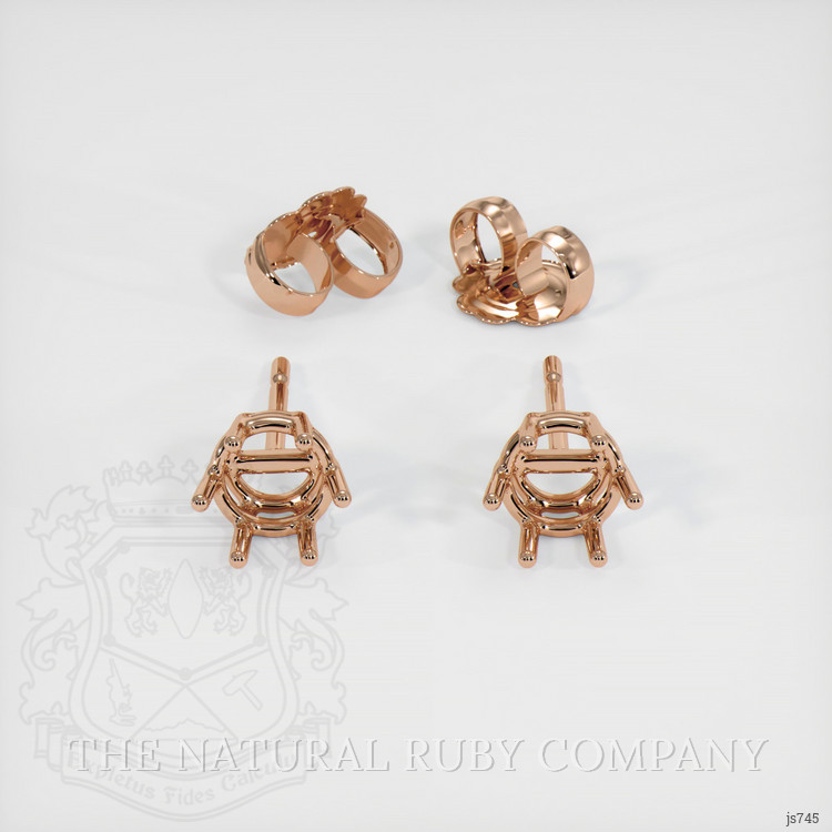18K Rose Gold Studs Earring Setting