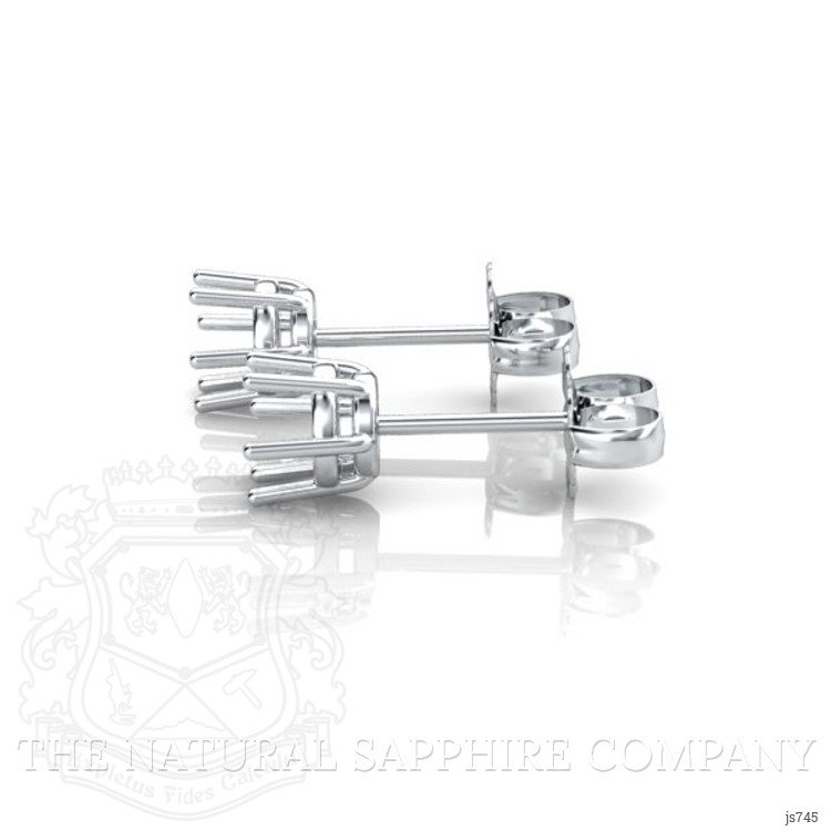 14K White Gold Studs Earring Setting
