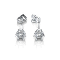 14K White Gold Studs Earring Setting Image