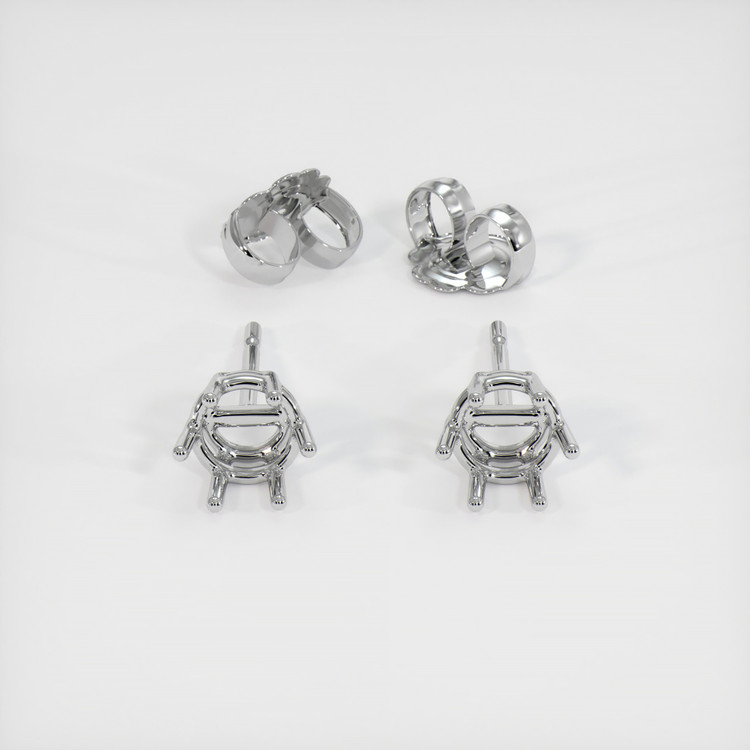 14K White Gold Studs Earring Setting