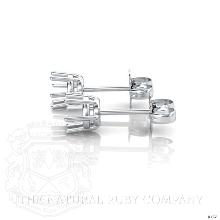 18K White Gold Studs Earring Setting