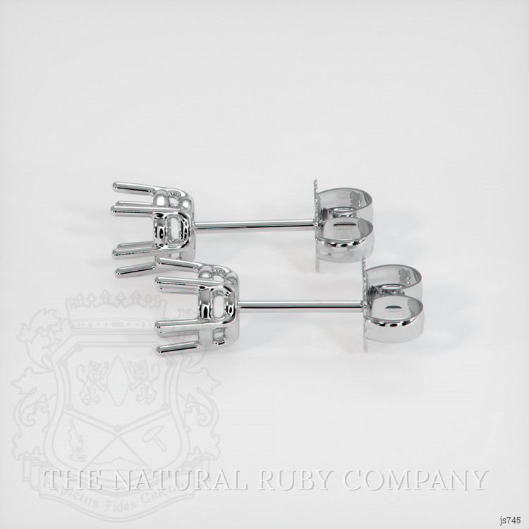 18K White Gold Studs Earring Setting