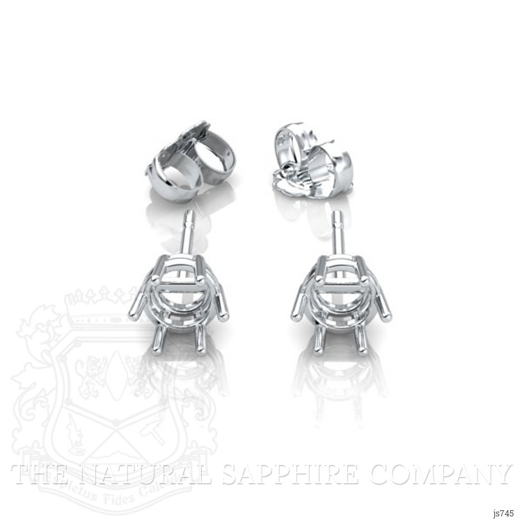 18K White Gold Studs Earring Setting