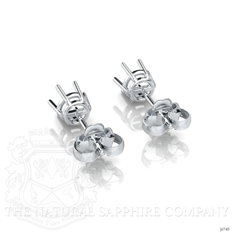 18K White Gold Studs Earring Setting