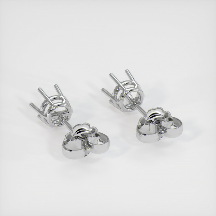 18K White Gold Studs Earring Setting