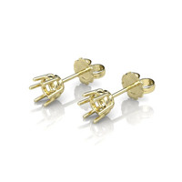 14K Yellow Gold Studs Earring Setting Image