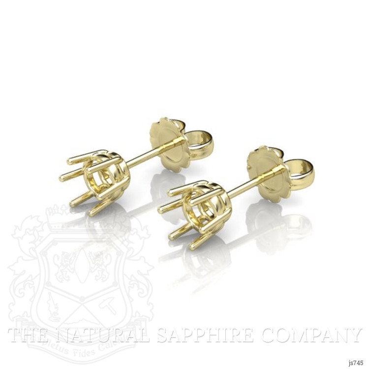 14K Yellow Gold Studs Earring Setting
