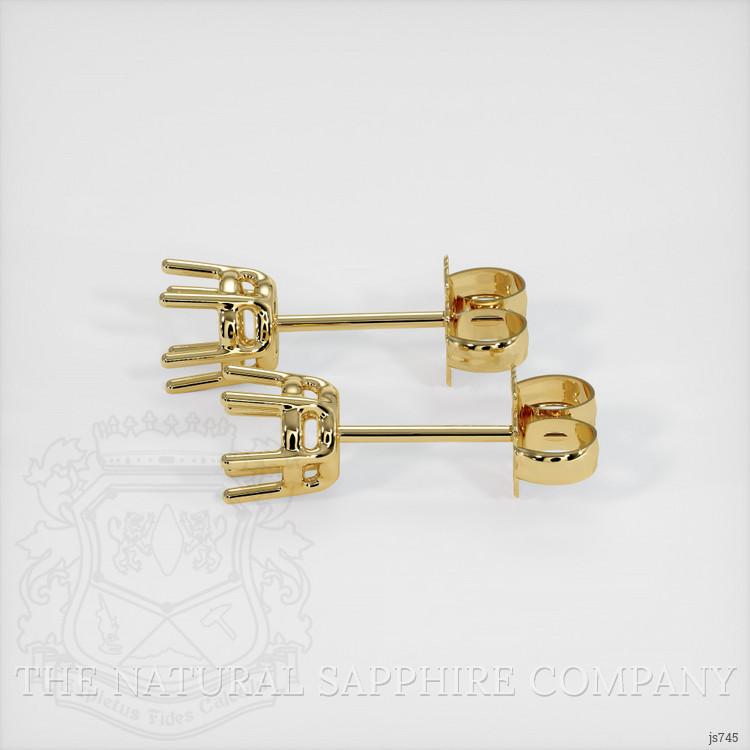 14K Yellow Gold Studs Earring Setting