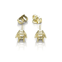 14K Yellow Gold Studs Earring Setting Image