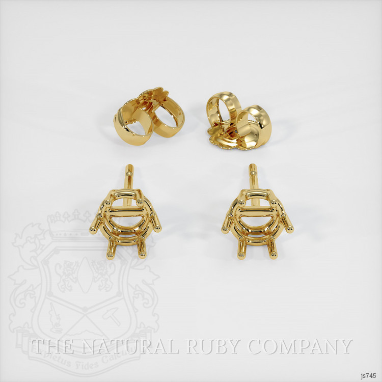 14K Yellow Gold Studs Earring Setting