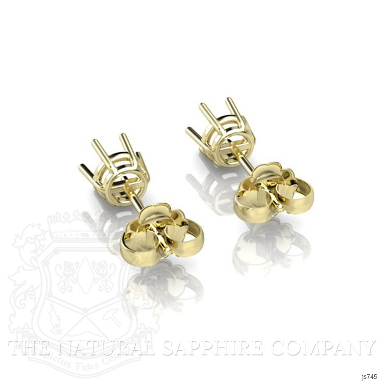 14K Yellow Gold Studs Earring Setting