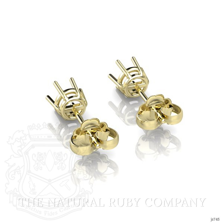 14K Yellow Gold Studs Earring Setting