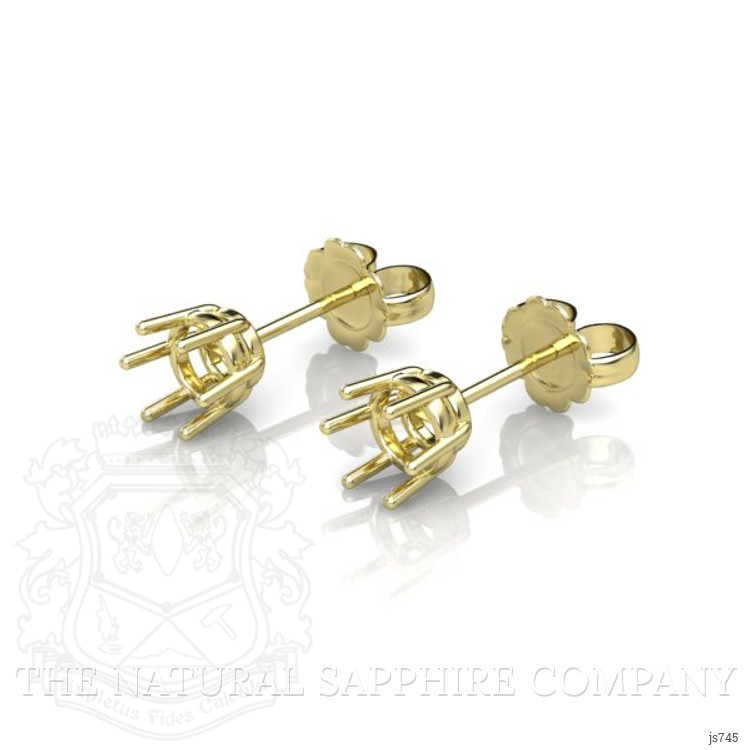 18K Yellow Gold Studs Earring Setting