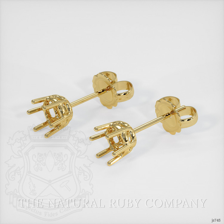 18K Yellow Gold Studs Earring Setting