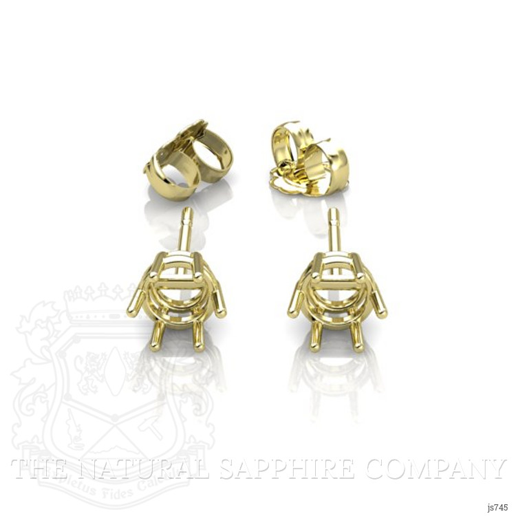 18K Yellow Gold Studs Earring Setting