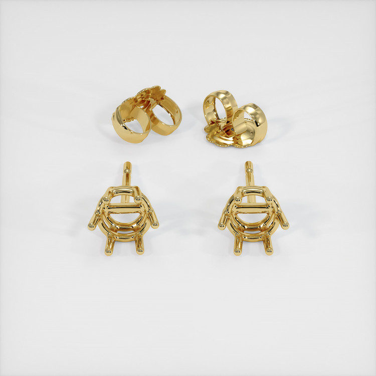 18K Yellow Gold Studs Earring Setting