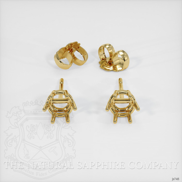 18K Yellow Gold Studs Earring Setting