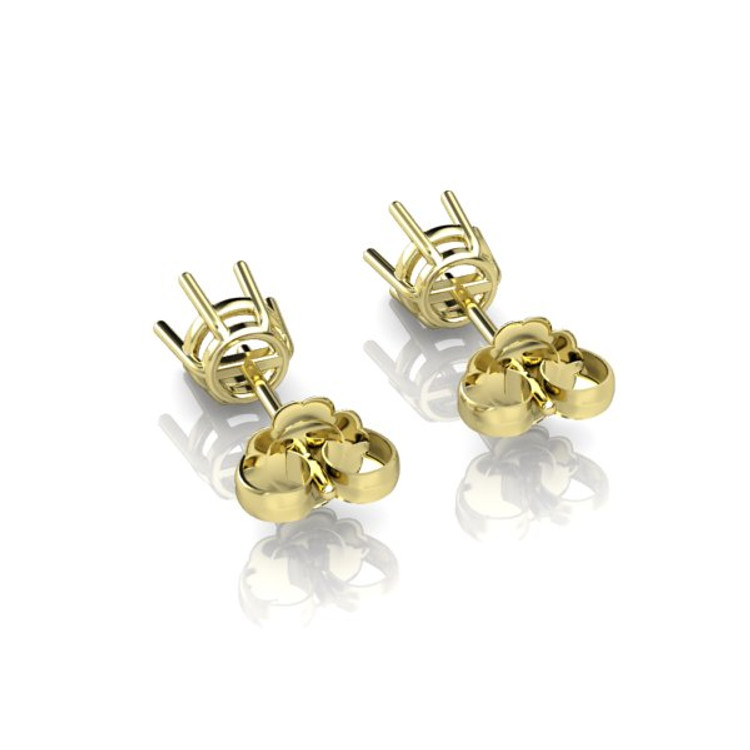 18K Yellow Gold Studs Earring Setting