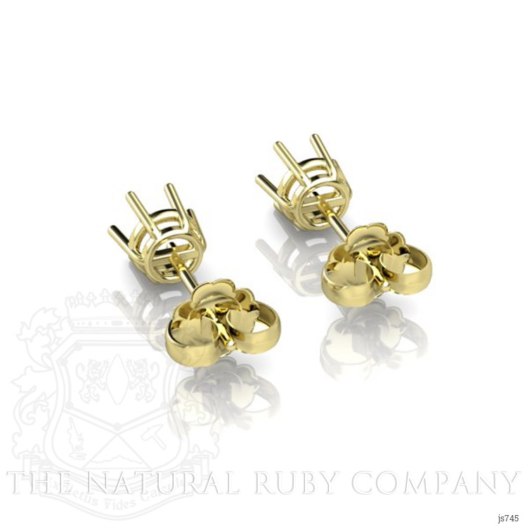 18K Yellow Gold Studs Earring Setting