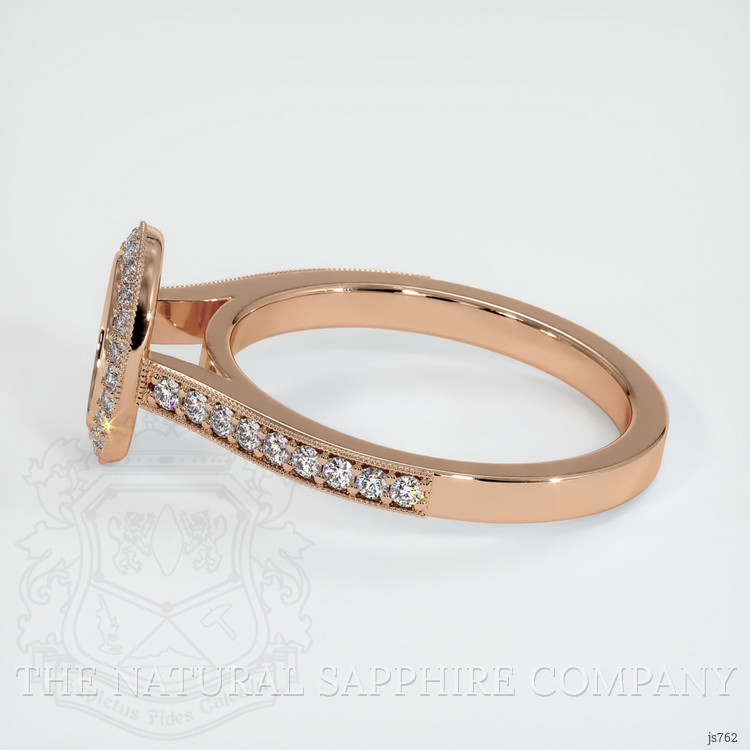 18K Rose Gold Pave Ring Setting