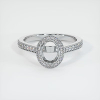 Silver Pave Ring Setting Image