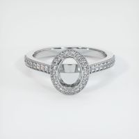 14K White Gold Pave Ring Setting Image