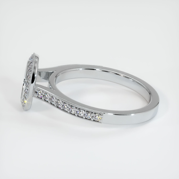 14K White Gold Pave Ring Setting
