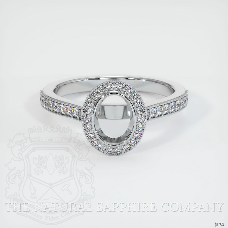 18K White Gold Pave Ring Setting