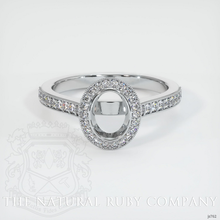 18K White Gold Pave Ring Setting