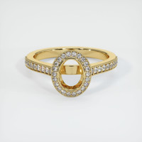 10K Yellow Gold Pave Ring Setting Image