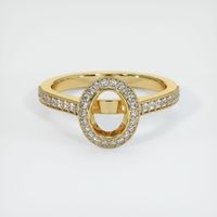 14K Yellow Gold Pave Ring Setting Image