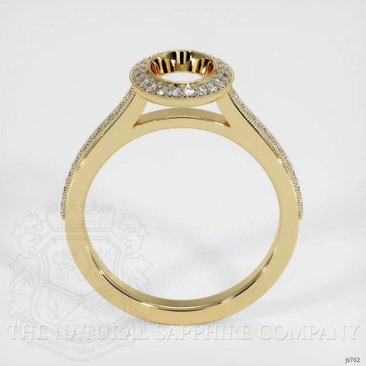 14K Yellow Gold Pave Ring Setting